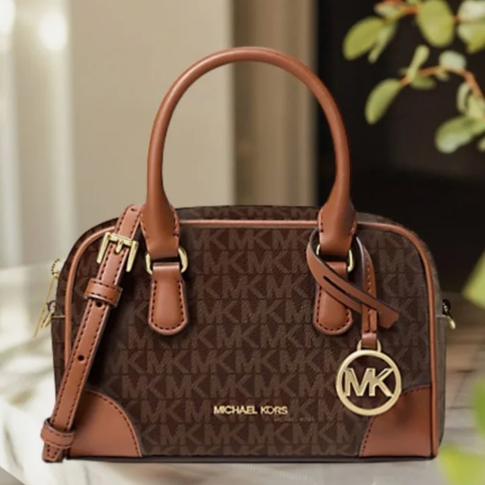Michael Kors Brown Brun Thompson Satchel Bag NWT.